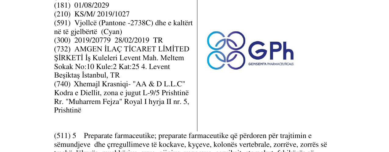 Zëri i markës GPh në buletin