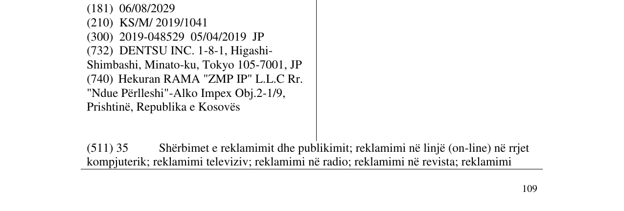 Zëri i markës DENTSU GROUP në buletin