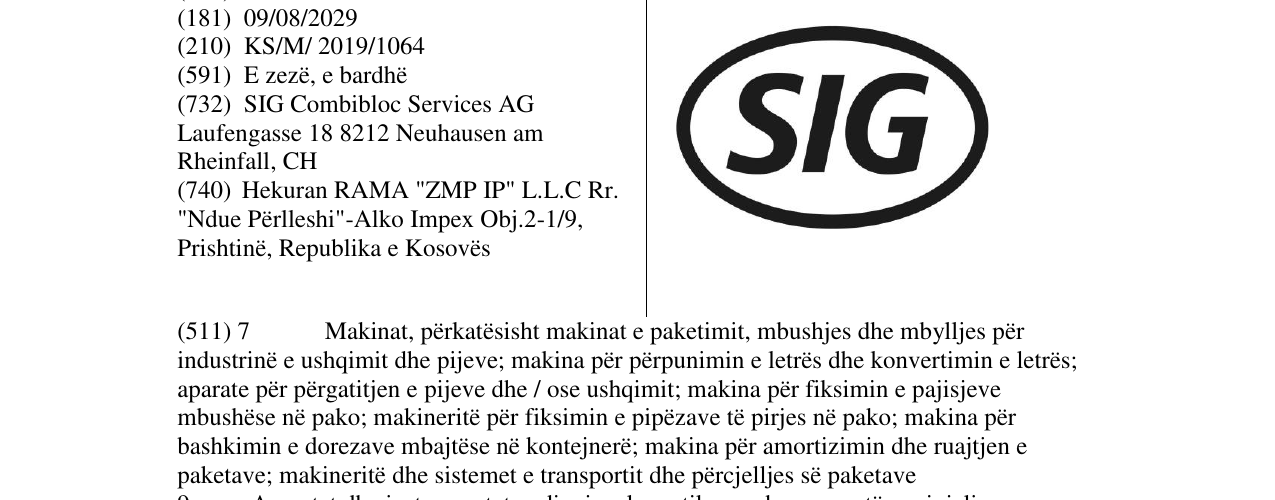 Zëri i markës SIG në buletin