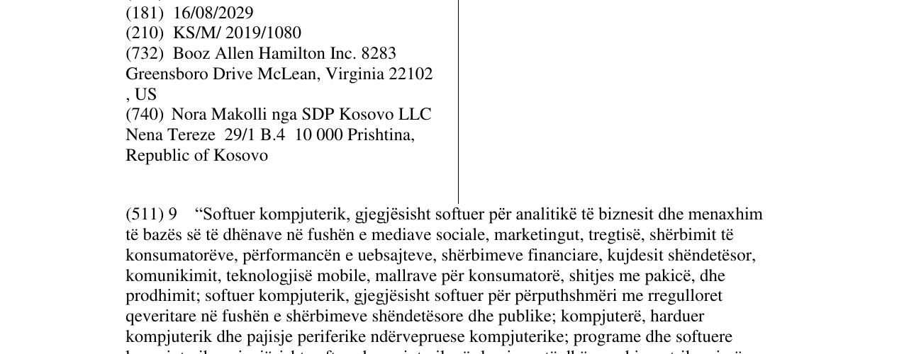 Zëri i markës BOOZ ALLEN në buletin