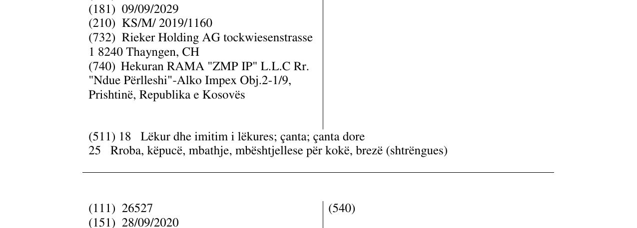 Zëri i markës REMONTE në buletin