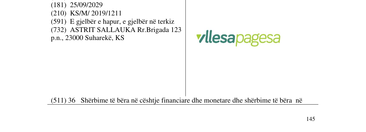 Zëri i markës vllesapagesa në buletin
