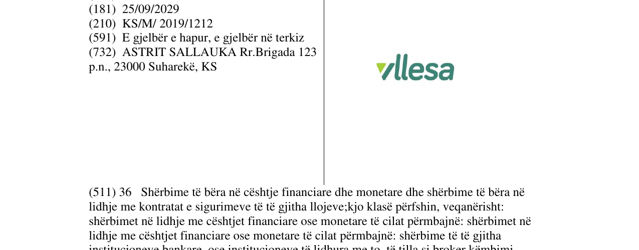 Zëri i markës vllesa në buletin