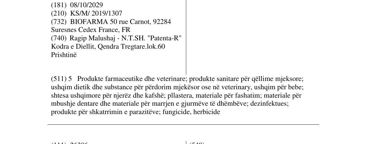 Zëri i markës PIXUVRI në buletin