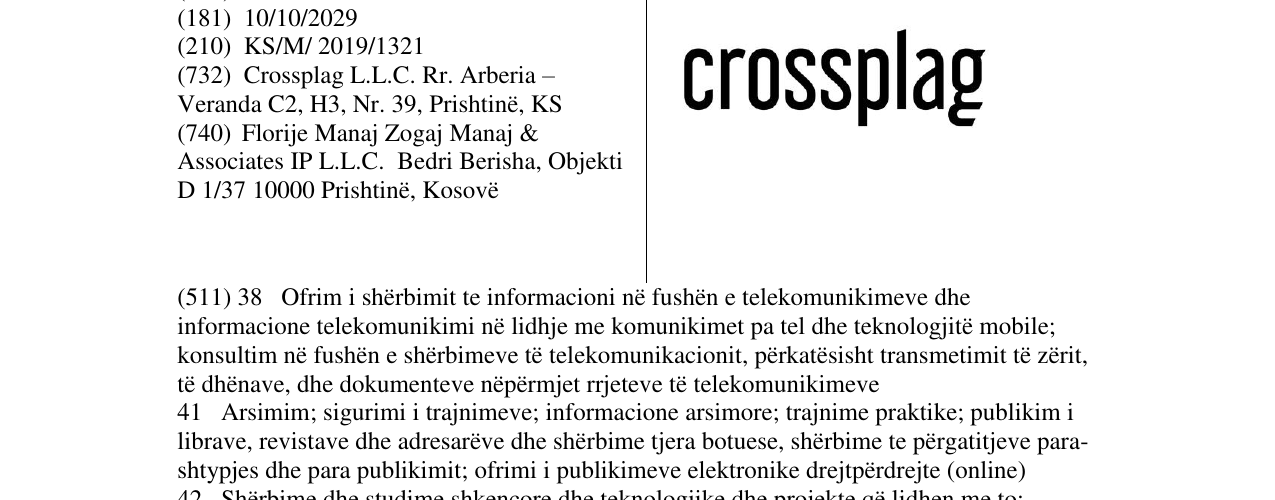 Zëri i markës crossplag në buletin