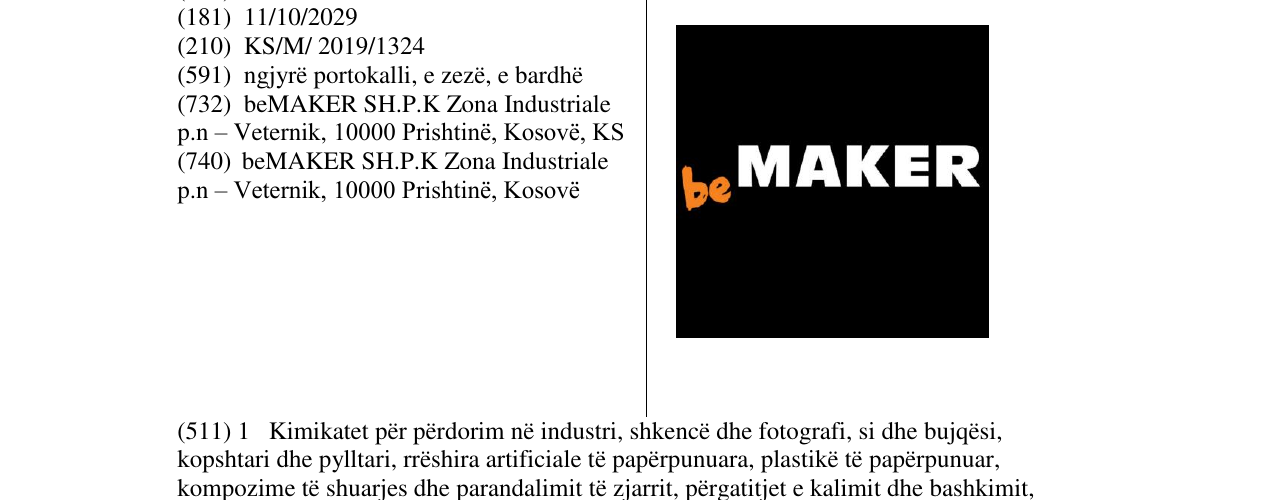 Zëri i markës be MAKER në buletin