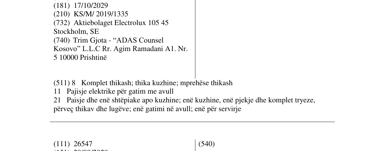 Zëri i markës ARTHUR MARTIN në buletin
