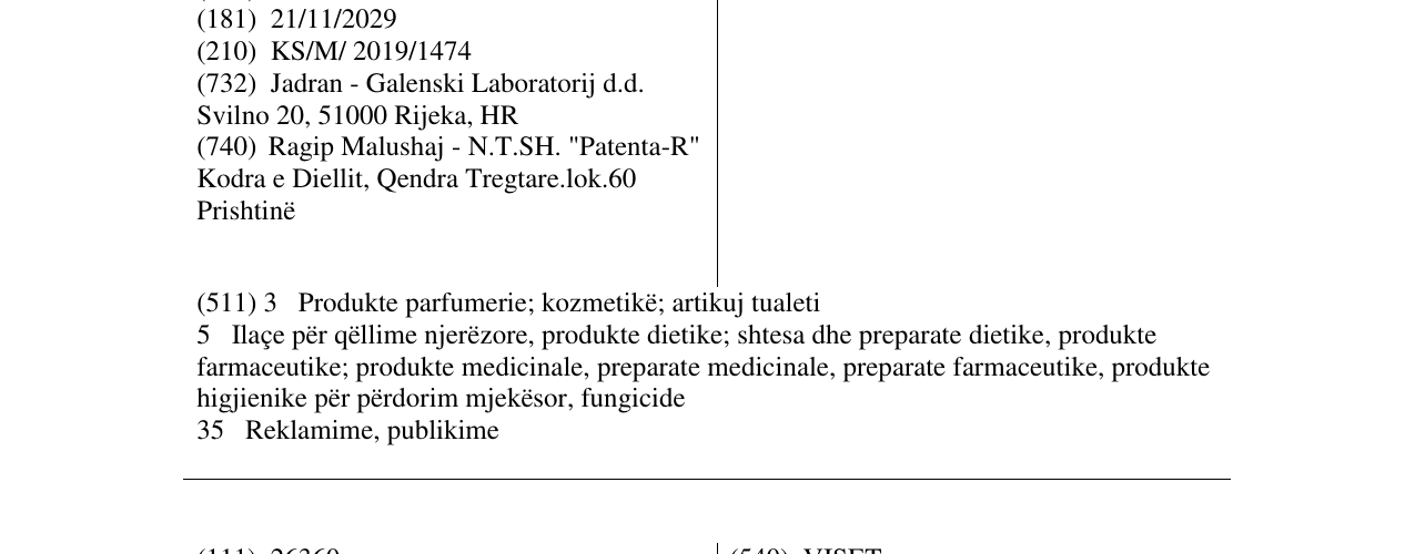 Zëri i markës NORMIA në buletin
