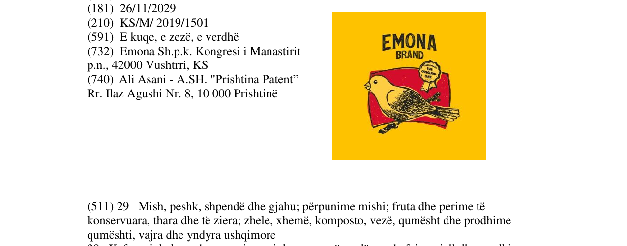 Zëri i markës EMONA BRAND në buletin