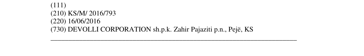 Zëri i markës ESSI CAFFE në buletin
