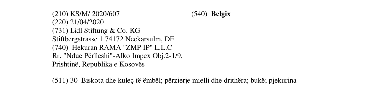 Zëri i markës Belgix në buletin