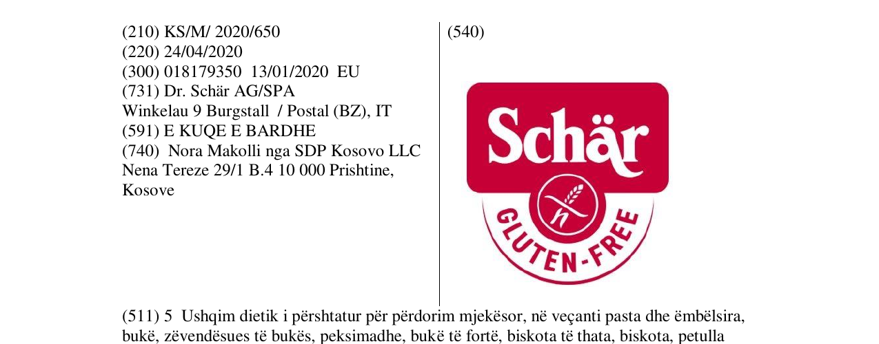 Zëri i markës SCHAR në buletin