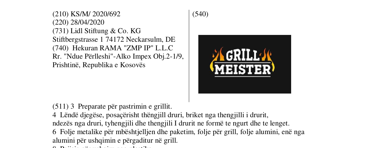 Zëri i markës Grill Meister në buletin