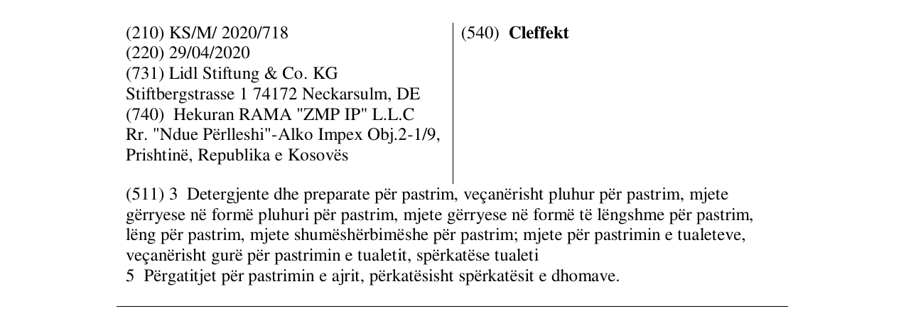 Zëri i markës Cleffekt në buletin