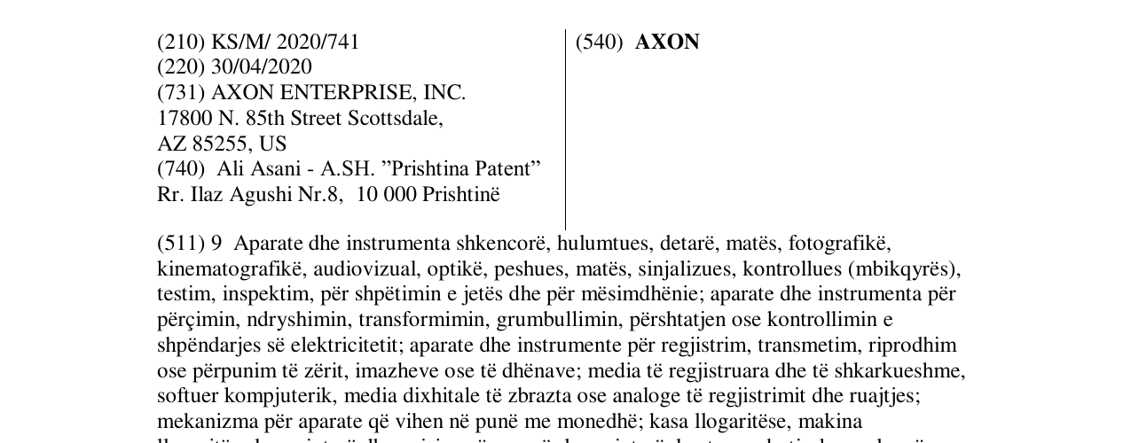 Zëri i markës AXON në buletin