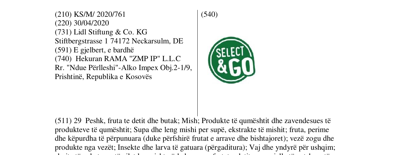 Zëri i markës SELECT&GO në buletin