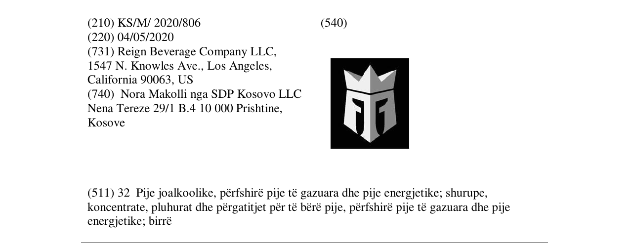 Zëri i markës REIGN në buletin