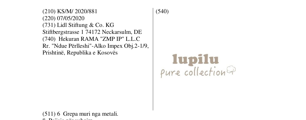 Zëri i markës LUPILU në buletin