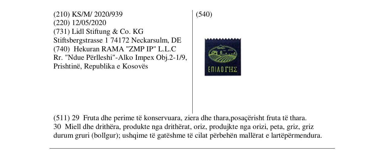 Zëri i markës EPILOGN në buletin