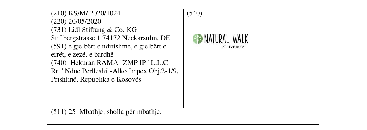 Zëri i markës NATYRAL WALK në buletin
