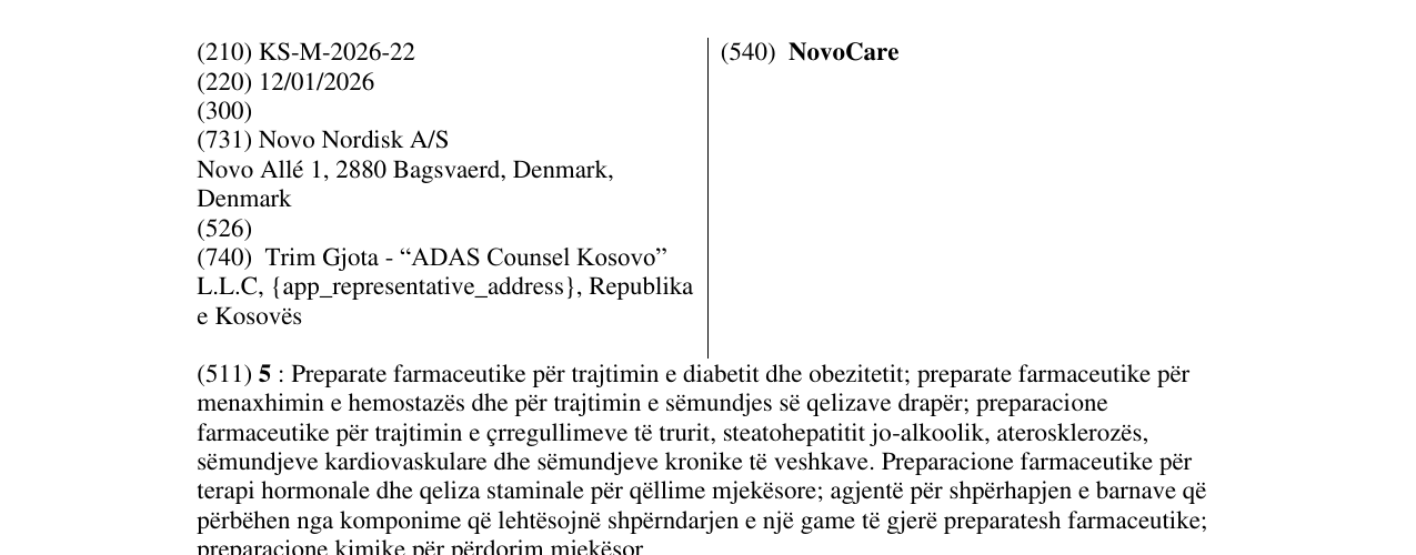 Zëri i markës NovoCare në buletin