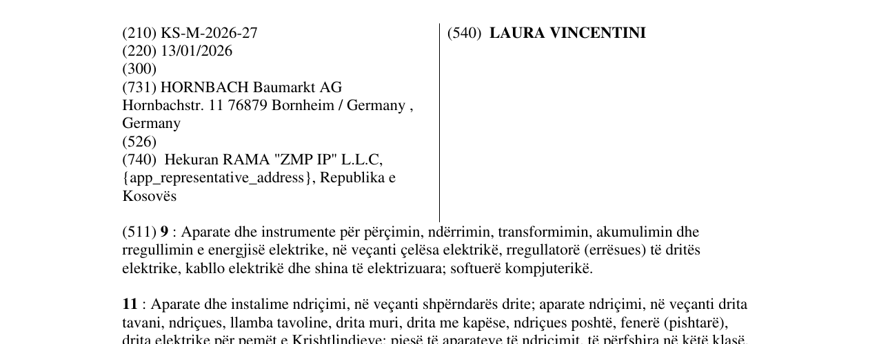 Zëri i markës LAURA VINCENTINI në buletin