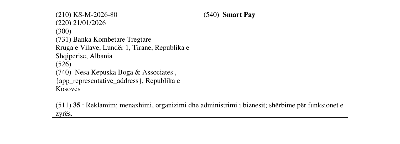 Zëri i markës Smart Pay në buletin