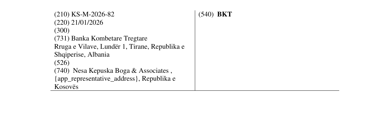 Zëri i markës BKT në buletin