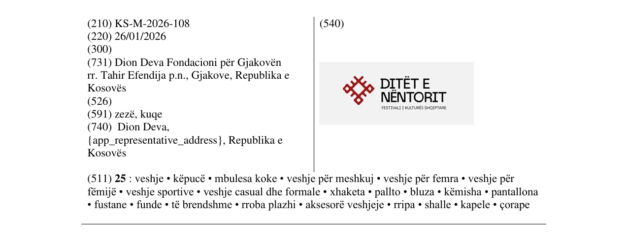 Zëri i markës DITËT E NËNTORIT në buletin