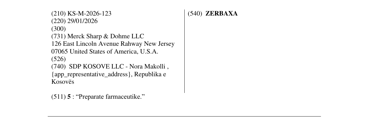 Zëri i markës ZERBAXA në buletin