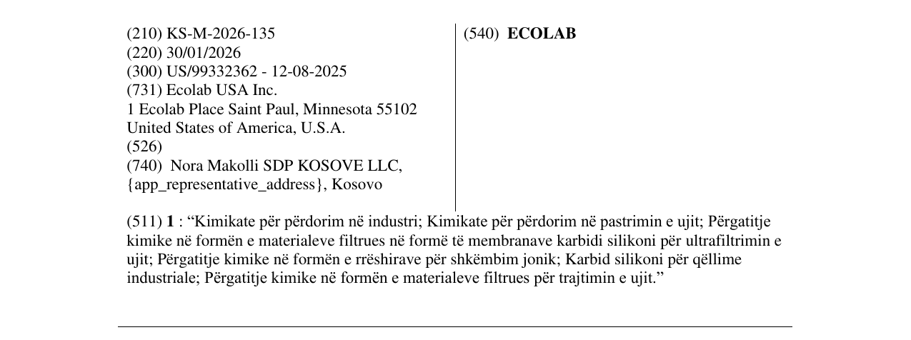 Zëri i markës ECOLAB në buletin