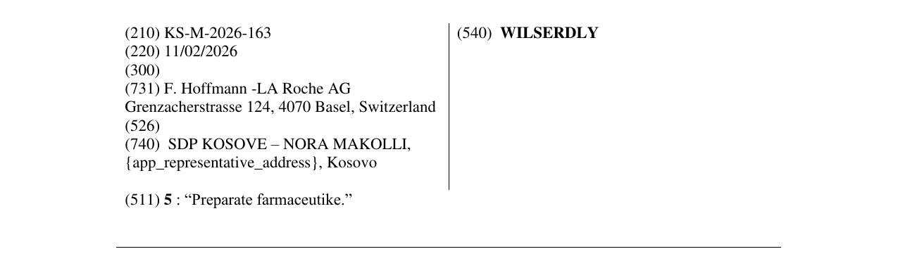 Zëri i markës WILSERDLY në buletin