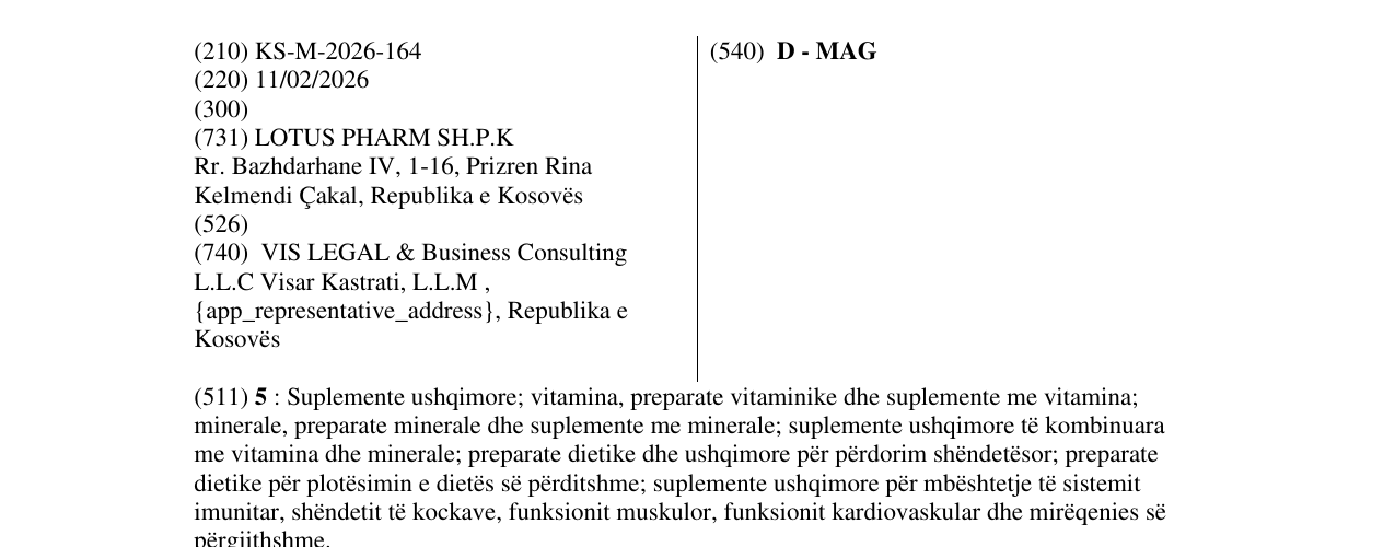Zëri i markës D - MAG në buletin