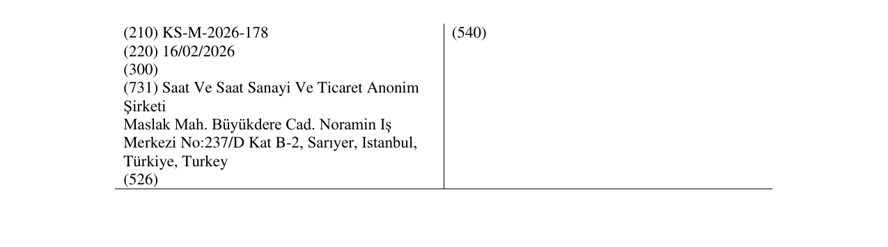 Zëri i markës KS/M/2026/178 në buletin