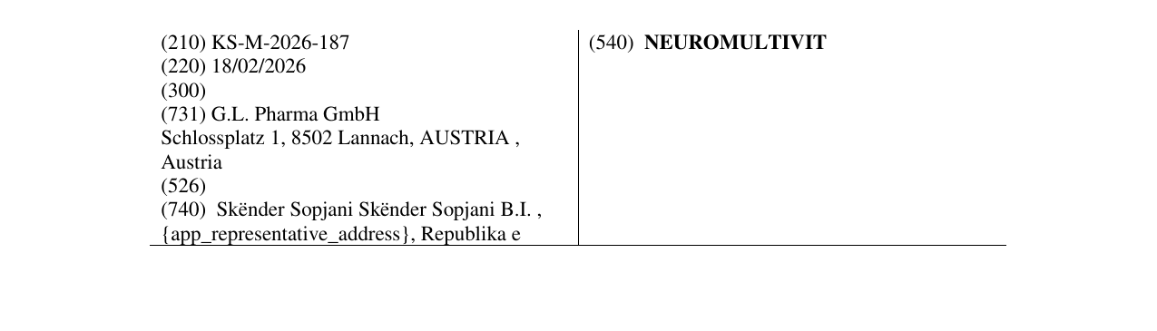 Zëri i markës NEUROMULTIV IT në buletin