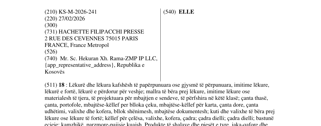 Zëri i markës ELLE në buletin