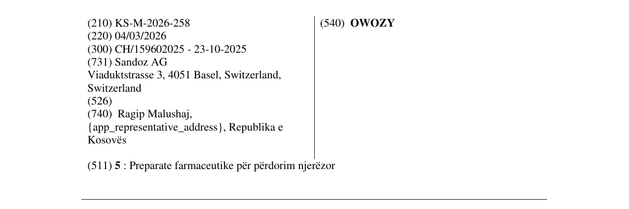 Zëri i markës OWOZY në buletin