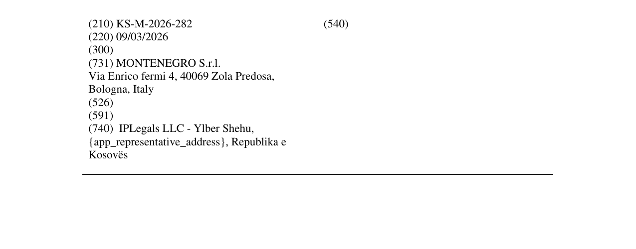 Zëri i markës KS/M/2026/282 në buletin