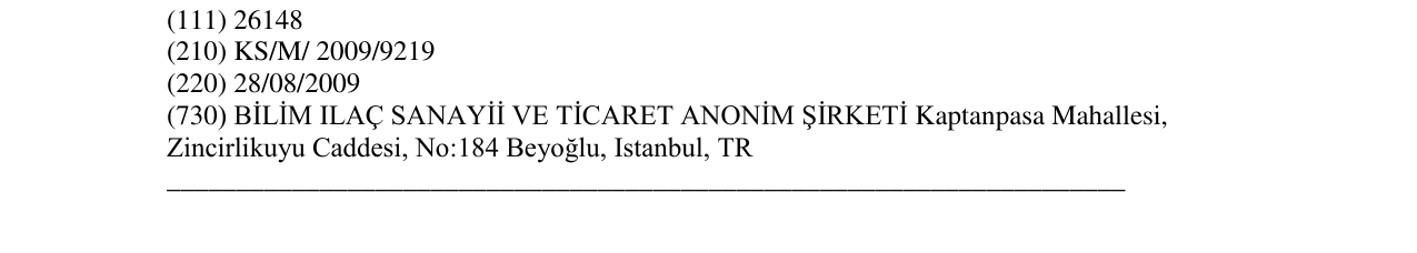 Zëri i markës bilim PHARMACEUTICALS në buletin