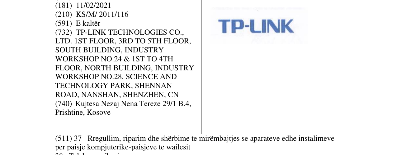 Zëri i markës TP-LINK në buletin
