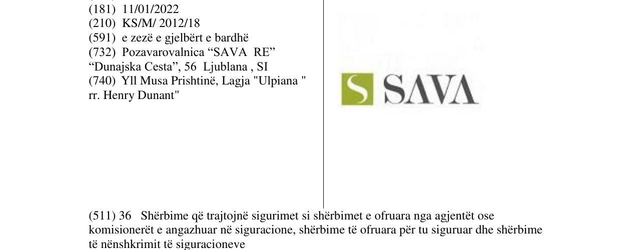 Zëri i markës SAVA në buletin