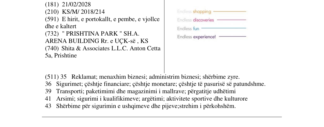 Zëri i markës Endless shopping në buletin