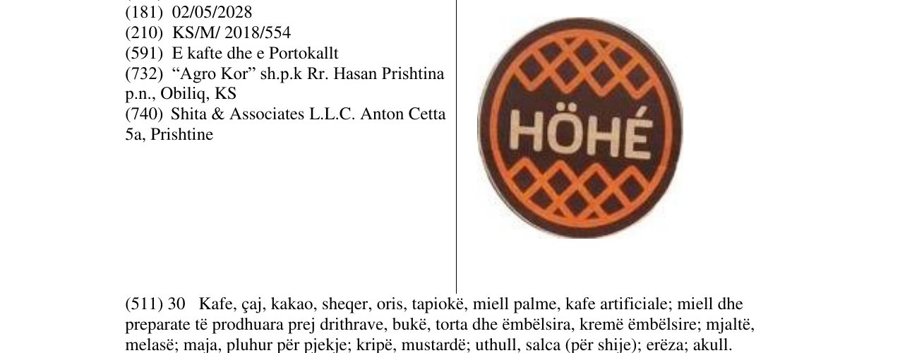 Zëri i markës HOHE në buletin