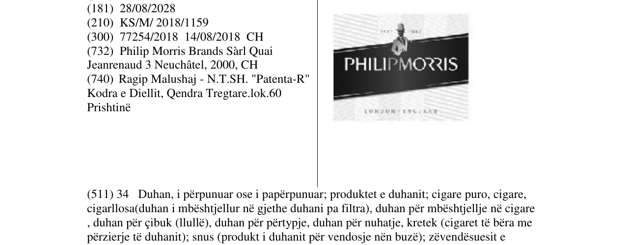 Zëri i markës Markë figurative në buletin