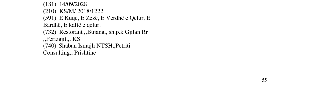 Zëri i markës Markë figurative në buletin