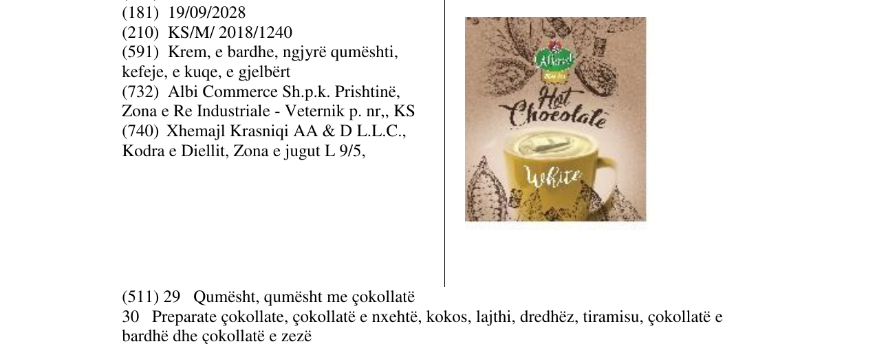 Zëri i markës Markë figurative në buletin