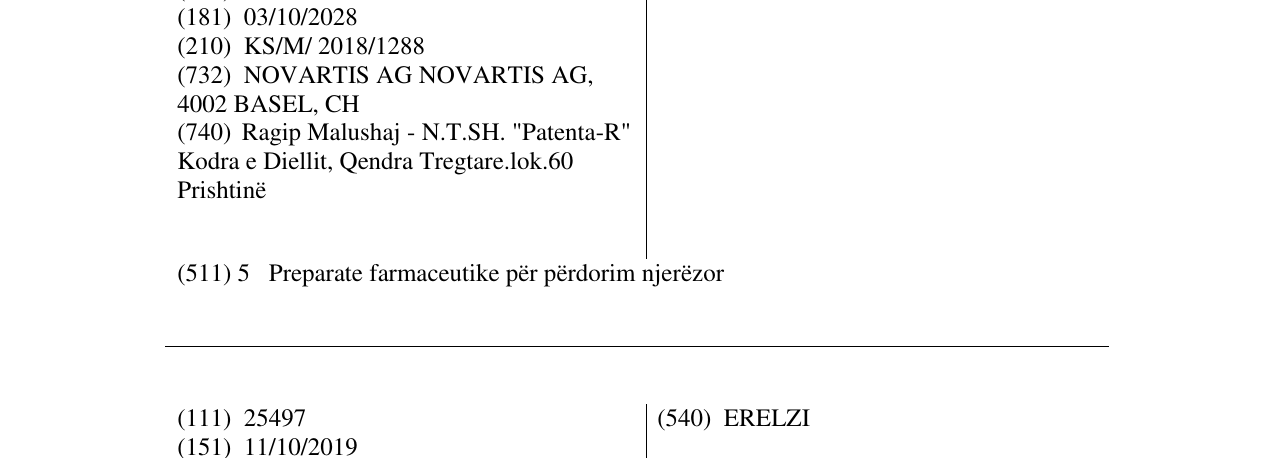 Zëri i markës HYRIMOZ në buletin