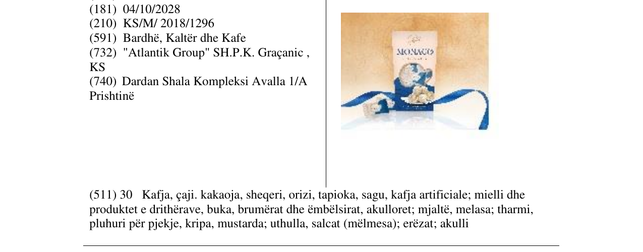 Zëri i markës Markë figurative në buletin