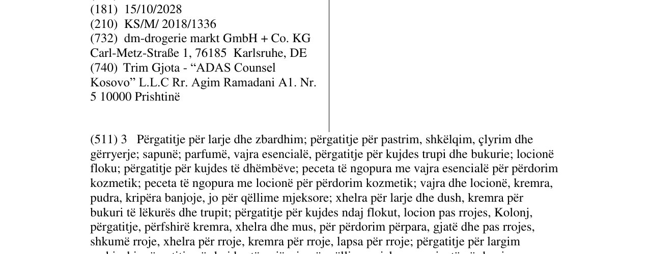 Zëri i markës Balea në buletin