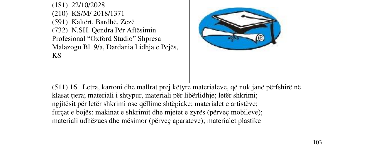 Zëri i markës Markë figurative në buletin